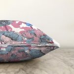 Çiçek Desenli Özel Tasarım Dijital Baskılı Modern Raşel Kadife Yastık Kırlent Kılıfı Realhomes