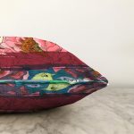 Kuş motifli Dijital Baskılı Modern Raşel Kadife Yastık Kırlent Kılıfı Realhomes