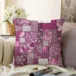 - Sonil-K3889-Gorsel - Realhomes  Patchwork Desen Dijital Baskılı Modern Raşel Kadife Yastık Kırlent Kılıfı Realhomes