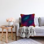 Soyut Dairesel Tasarım Dijital Baskılı Özel Tasarım Modern Raşel Kadife Yastık Kırlent Kılıfı Realhomes