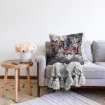 - Sonil-K3891-Gorsel-1 - Realhomes  Karmaşık Çiçek Desenli Özel Tasarım Dijital Baskılı Modern Raşel Kadife Yastık Kırlent Kılıfı Realhomes