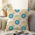 - Sonil-K3894-Gorsel - Realhomes  Etnik Motifli Dijital Baskılı Modern Raşel Kadife Yastık Kırlent Kılıfı Realhomes