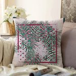 - Sonil-K3895-Gorsel - Realhomes Renkli Yaprak Temalı Özel Tasarım Dijital Baskılı Modern Raşel Kadife Yastık Kırlent Kılıfı Realhomes