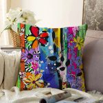 - Sonil-K3899-Gorsel - Realhomes  Multi Color Özel Tasarım Dijital Baskılı Modern Raşel Kadife Yastık Kırlent Kılıfı Realhomes