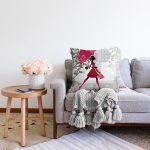 - Sonil-K39-Gorsel-1 - Realhomes Şemsiyeli Kadın İllüstrasyon Dijital Baskılı Dekoratif Raşel Kadife Yastık Kırlent Kılıfı Realhomes