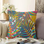 - Sonil-K3900-Gorsel - Realhomes  Summer Özel Seri Dijital Baskılı Modern Raşel Kadife Yastık Kırlent Kılıfı Realhomes