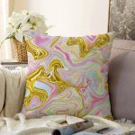 - Sonil-K3918-Gorsel - Realhomes Ebru Desenli Dijital Baskılı Modern Raşel Kadife Yastık Kırlent Kılıfı Realhomes