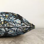 Renkli Mozaik Desenli Özel Tasarım Dijital Baskılı Modern Raşel Kadife Yastık Kırlent Kılıfı Realhomes