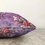 - Sonil-K3925-Gorsel-2 - Realhomes Mor Zeminde Kelebek Desenli Dijital Baskılı Modern Şönil Yastık Kırlent Kılıfı Realhomes