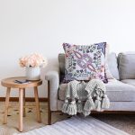 Çini Desenli Dijital Baskılı Modern Raşel Kadife Yastık Kırlent Kılıfı Realhomes