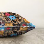 Fashion Kareli Motifler Özel Tasarım Dijital Baskılı Modern Raşel Kadife Yastık Kırlent Kılıfı Realhomes