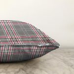 Ekose Desenli Dijital Baskılı Modern Raşel Kadife Yastık Kırlent Kılıfı Realhomes