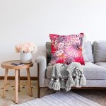 Renkli Çiçek Desenli Özel Tasarım Dijital Baskılı Modern Raşel Kadife Yastık Kırlent Kılıfı Realhomes