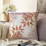 - Sonil-K3949-Gorsel - Realhomes Çerçeve İçinde Çiçek Ve Yaprak Motifli Özel Tasarım Dijital Baskılı Modern Raşel Kadife Yastık Kırlent Kılıfı Realhomes