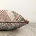Yaprak Ve Puanlı Özel Tasarım Dijital Baskılı Modern Raşel Kadife Yastık Kırlent Kılıfı Realhomes