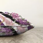 Zincir Ve Çiçek Desenli Özel Tasarım Dijital Baskılı Modern Raşel Kadife Yastık Kırlent Kılıfı Realhomes