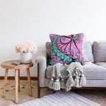 Fraktal Motifli Özel Tasarım Dijital Baskılı Modern Raşel Kadife Yastık Kırlent Kılıfı Realhomes