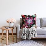 Çiçek Ve Etnik Desenli Özel Tasarım Dijital Baskılı Modern Raşel Kadife Yastık Kırlent Kılıfı Realhomes