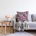 - Sonil-K3976-Gorsel-1 - Realhomes Çizgili Zeminde Çiçekler Özel Tasarım Dijital Baskılı Modern Raşel Kadife Yastık Kırlent Kılıfı Realhomes