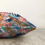 - Sonil-K3978-Gorsel-2 - Realhomes Geometrik Zeminde Çiçek Desenli Özel Tasarım Dijital Baskılı Modern Raşel Kadife Yastık Kırlent Kılıfı Realhomes