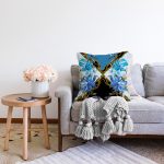 - Sonil-K3981-Gorsel-1 - Realhomes Zincir Ve Çiçek Desenli Özel Tasarım Dijital Baskılı Modern Şönil Yastık Kırlent Kılıfı Realhomes