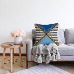 - Sonil-K3982-Gorsel-1 - Realhomes  Zincir Ve Geometrik Desenli Özel Tasarım Dijital Baskılı Modern Raşel Kadife Yastık Kırlent Kılıfı Realhomes