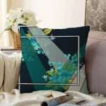 - Sonil-K4000-Gorsel - Realhomes Koyu Zeminde Mavi Çiçek Motifli Özel Tasarım Dijital Baskılı Modern Raşel Kadife Yastık Kırlent Kılıfı Realhomes