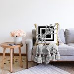 - Sonil-K4017-Gorsel-1 - Realhomes  Altın Zincir Desenli Özel Tasarım Dijital Baskılı Modern Raşel Kadife Yastık Kırlent Kılıfı Realhomes