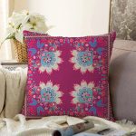 - Sonil-K4020-Gorsel - Realhomes Etnik Çiçek Motifli Özel Tasarım Dijital Baskılı Modern Raşel Kadife Yastık Kırlent Kılıfı Realhomes