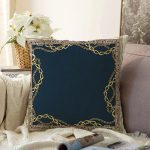 Zincir Ve Kemer Desenli Özel Tasarım Dijital Baskılı Modern Raşel Kadife Yastık Kırlent Kılıfı Realhomes