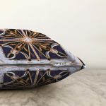 Altın Zincir Desenli Özel Tasarım Dijital Baskılı Modern Raşel Kadife Yastık Kırlent Kılıfı Realhomes