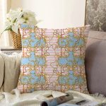 Altın Zincir Desenli Özel Tasarım Dijital Baskılı Modern Raşel Kadife Yastık Kırlent Kılıfı Realhomes