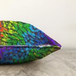 - Sonil-K4040-Gorsel-2 - Realhomes Rengarenk Kelebek Desenli Özel Tasarım Dijital Baskılı Modern Raşel Kadife Yastık Kırlent Kılıfı Realhomes