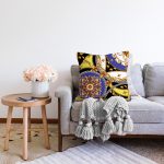 Altın Zincir Desenli Tasarım Dijital Baskılı Modern Raşel Kadife Yastık Kırlent Kılıfı Realhomes