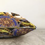 Altın Zincir Desenli Tasarım Dijital Baskılı Modern Raşel Kadife Yastık Kırlent Kılıfı Realhomes