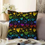 - Sonil-K4043-Gorsel - Realhomes Rengarenk Kalp Desenli Özel Tasarım Dijital Baskılı Modern Raşel Kadife Yastık Kırlent Kılıfı Realhomes