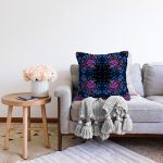 - Sonil-K4044-Gorsel-1 - Realhomes  Mor Mavi Çiçek Motifli Özel Tasarım Dijital Baskılı Modern Raşel Kadife Yastık Kırlent Kılıfı Realhomes