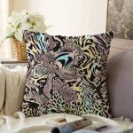 - Sonil-K4051-Gorsel - Realhomes Renkli Leopar Desenli Özel Tasarım Dijital Baskılı Modern Raşel Kadife Yastık Kırlent Kılıfı Realhomes