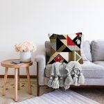 - Sonil-K4061-Gorsel-1 - Realhomes  Geometrik Desenli Özel Tasarım Dijital Baskılı Modern Raşel Kadife Yastık Kırlent Kılıfı Realhomes