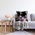 - Sonil-K4068-Gorsel-1 - Realhomes  Çiçek Motifli Özel Tasarım Dijital Baskılı Modern Raşel Kadife Yastık Kırlent Kılıfı Realhomes