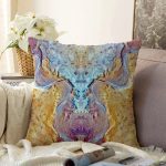 Mermer Motifli Özel Tasarım Dijital Baskılı Modern Raşel Kadife Yastık Kırlent Kılıfı Realhomes