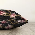 - Sonil-K4078-Gorsel-2 - Realhomes Çiçek Ve Zincir Motifli Özel Tasarım Dijital Baskılı Modern Raşel Kadife Yastık Kırlent Kılıfı Realhomes