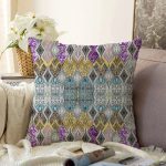 - Sonil-K4085-Gorsel - Realhomes  Geometrik Desenli Özel Tasarım Dijital Baskılı Modern Raşel Kadife Yastık Kırlent Kılıfı Realhomes