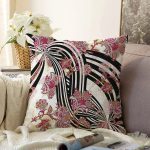 Etnik Çiçek Desenli Özel Tasarım Dijital Baskılı Modern Raşel Kadife Yastık Kırlent Kılıfı Realhomes