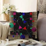 Geometrik Motifli Özel Tasarım Dijital Baskılı Modern Raşel Kadife Yastık Kırlent Kılıfı Realhomes