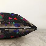 Geometrik Motifli Özel Tasarım Dijital Baskılı Modern Raşel Kadife Yastık Kırlent Kılıfı Realhomes