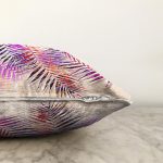 - Sonil-K4099-Gorsel-2 - Realhomes  Rengarenk Yaprak Desenli Özel Tasarım Dijital Baskılı Modern Raşel Kadife Yastık Kırlent Kılıfı Realhomes