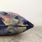 Lacivert Zeminde Etnik Motifli Tasarım Dijital Baskılı Modern Şönil Yastık Kırlent Kılıfı Realhomes