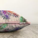 - Sonil-K4101-Gorsel-2 - Realhomes Rengarenk Yaprak Desenli Özel Tasarım Dijital Baskılı Modern Raşel Kadife Yastık Kırlent Kılıfı Realhomes