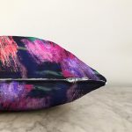 Geometrik Desenli Özel Tasarım Dijital Baskılı Modern Raşel Kadife Yastık Kırlent Kılıfı Realhomes